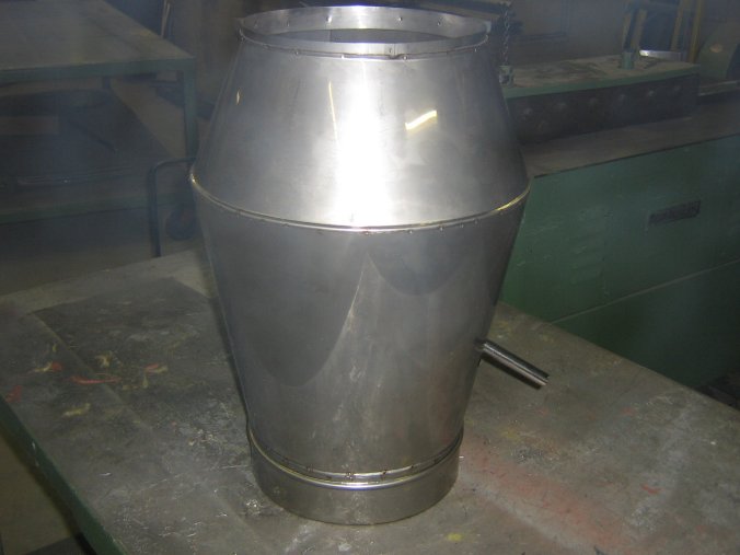 stainless steel velocity cap c/w drain