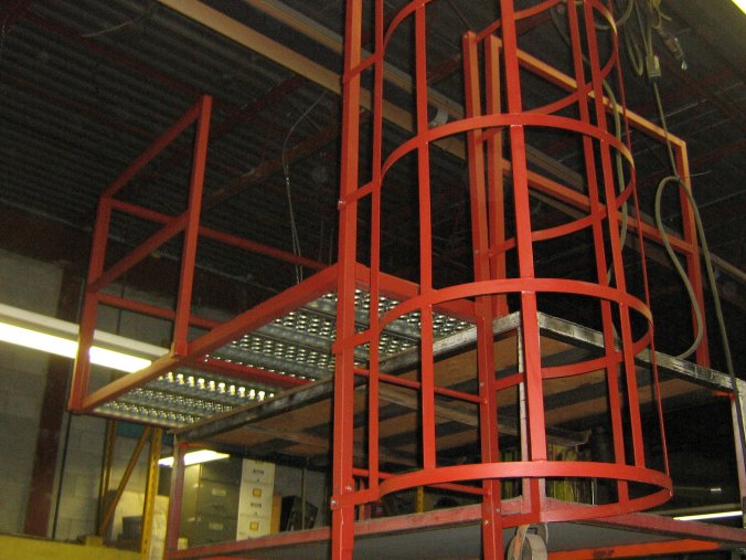 mezzanine platform c/w ladder and cage
